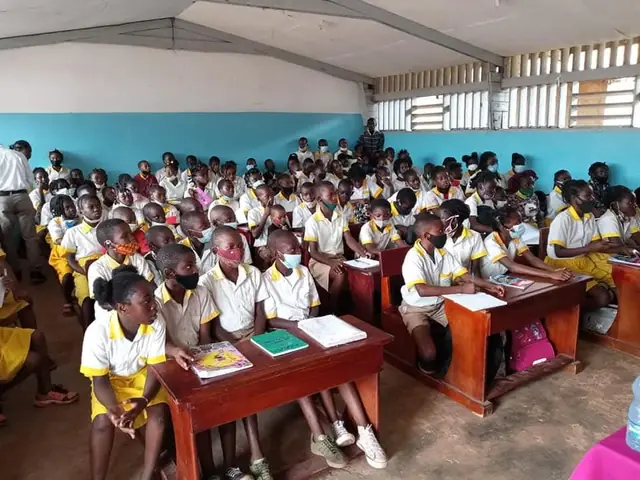Sensibilisation dans une salle de classe